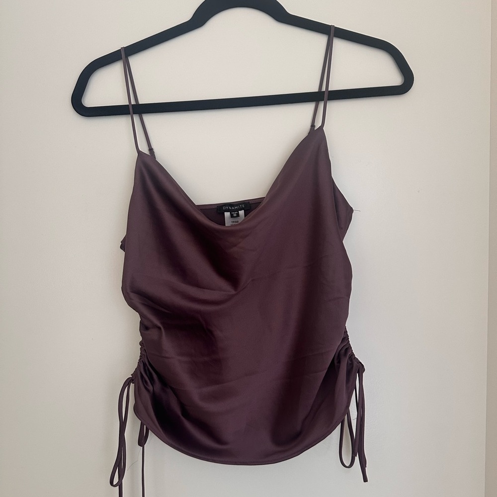Purple Satin Top